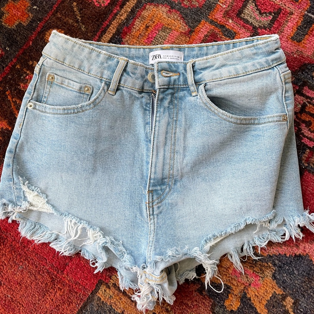 Zara high waisted jean shorts